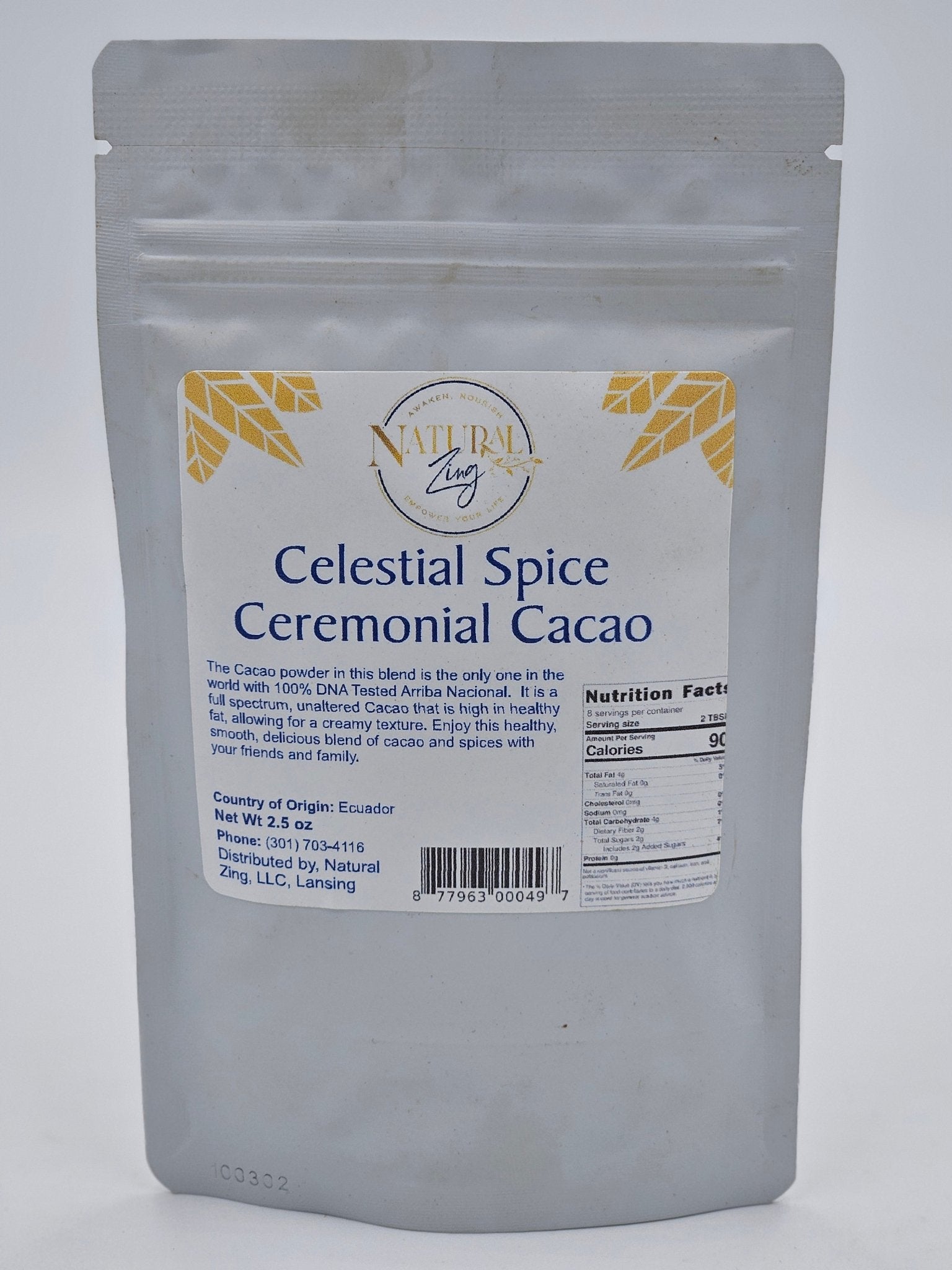 Ceremonial Cacao Celestial Spice (Hot Chocolate Mix) Single Serving
