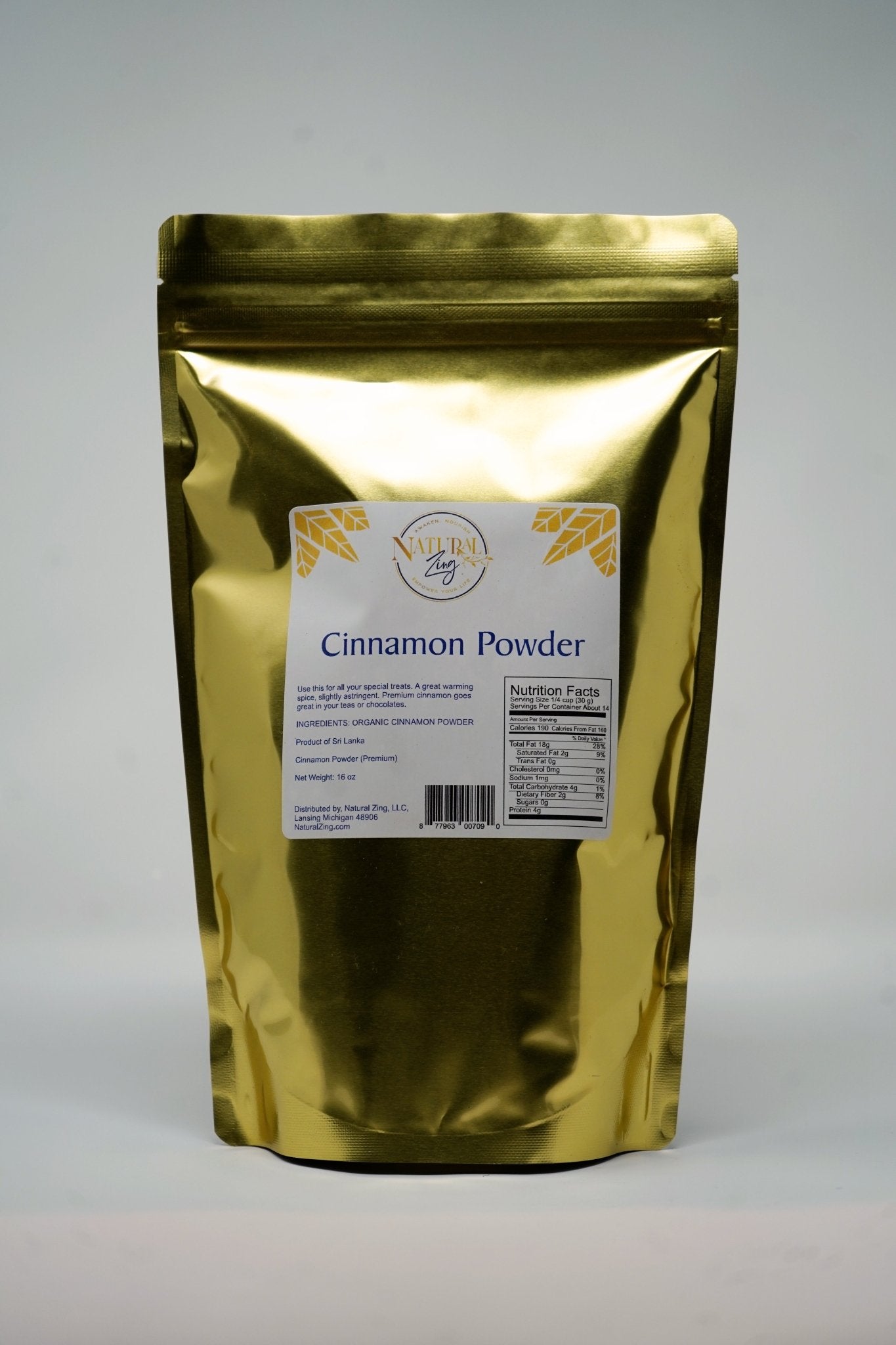 Cinnamon Powder, Ceylon 16 oz - Natural Zing