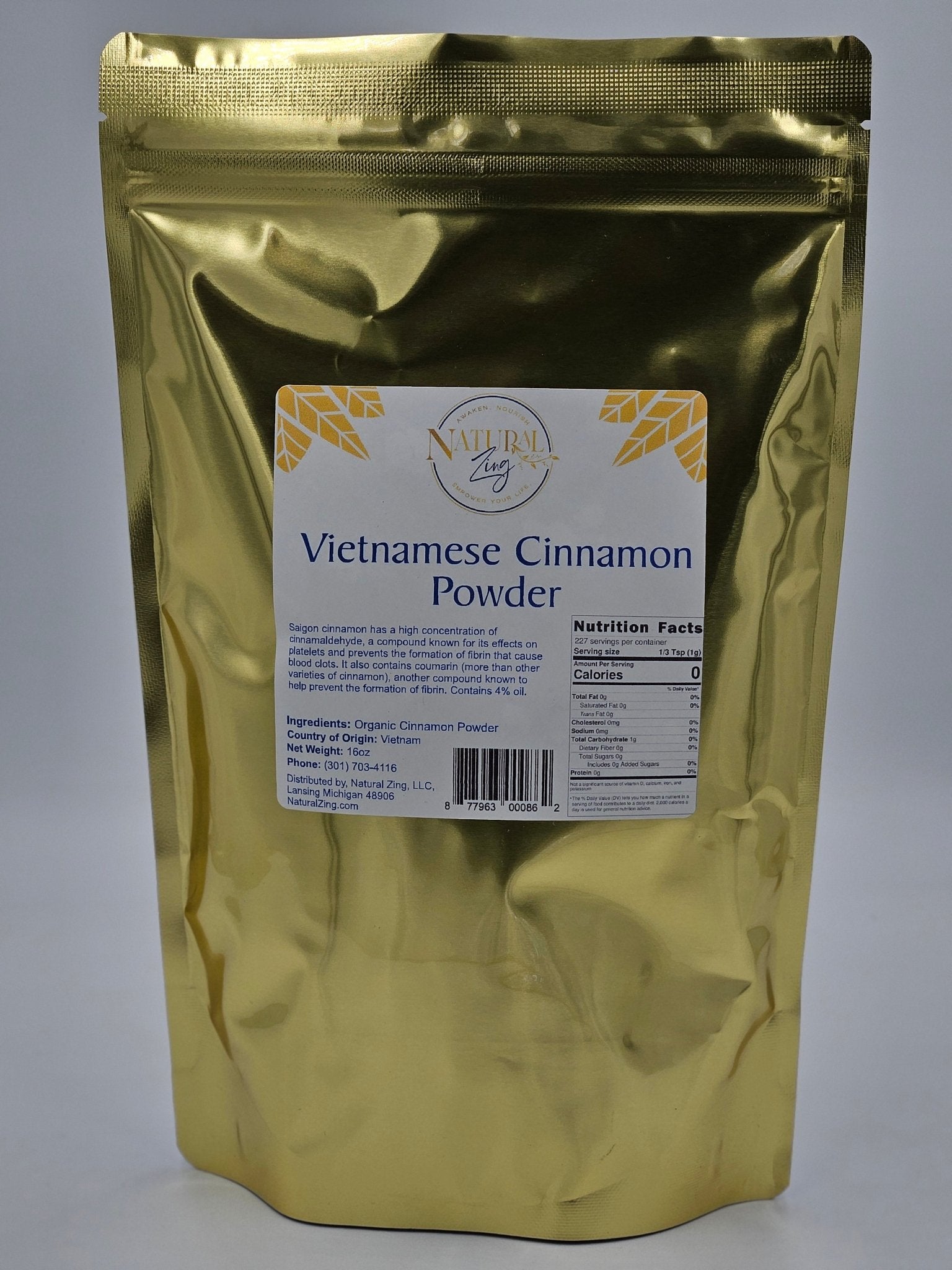 Cinnamon Powder, Vietnamese 16 oz - Natural Zing