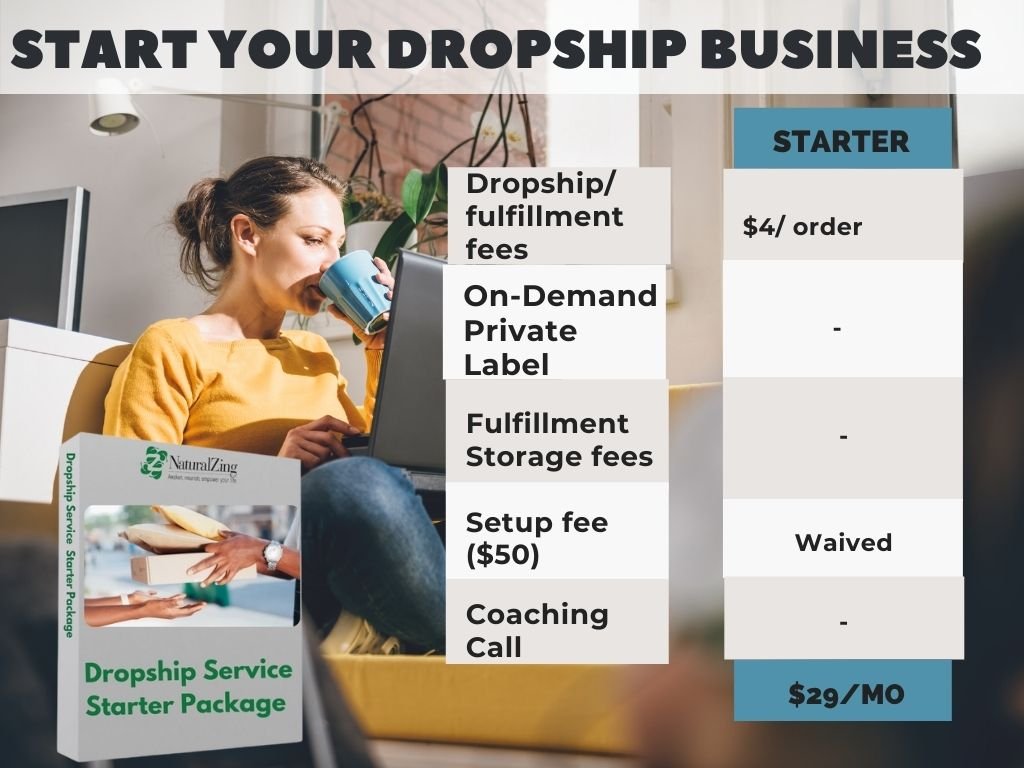 Dropship Service Starter Package - Natural Zing