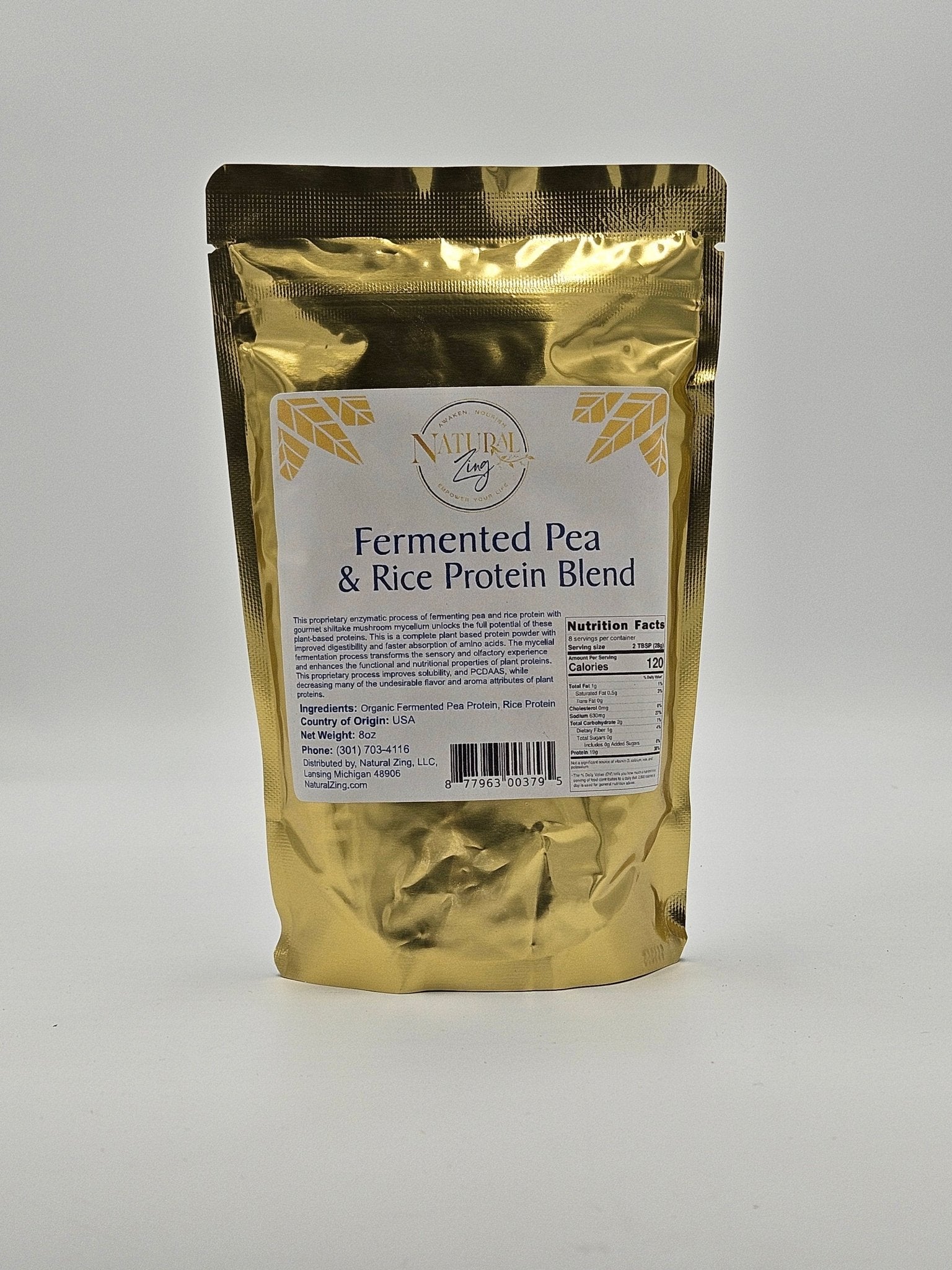 Fermented Brown Rice/Pea Protein Blend 8 oz - Natural Zing