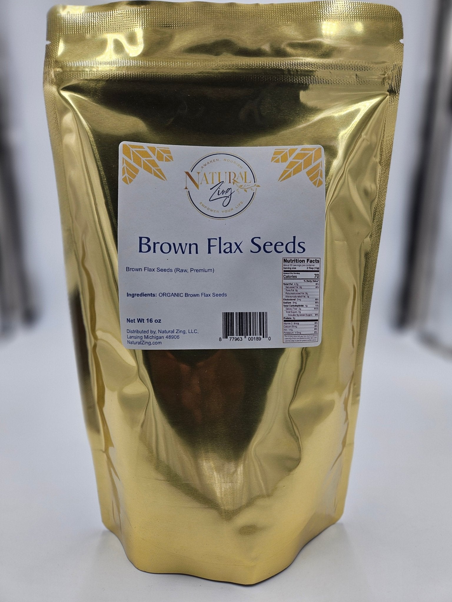 Brown Flax Seeds 16 oz