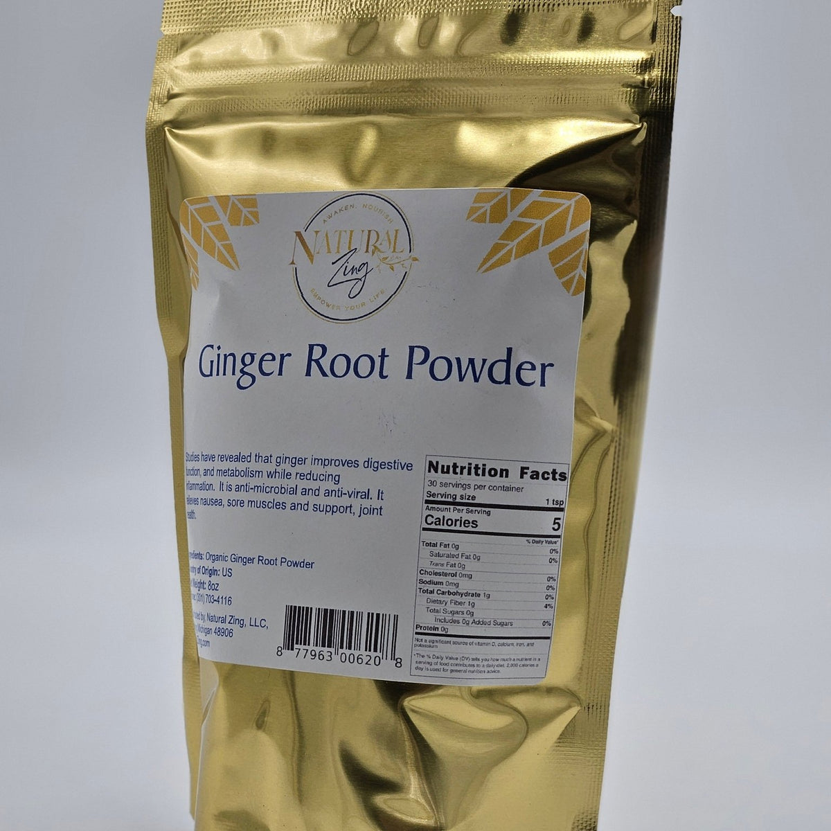 Ginger Powder 8 oz - Natural Zing