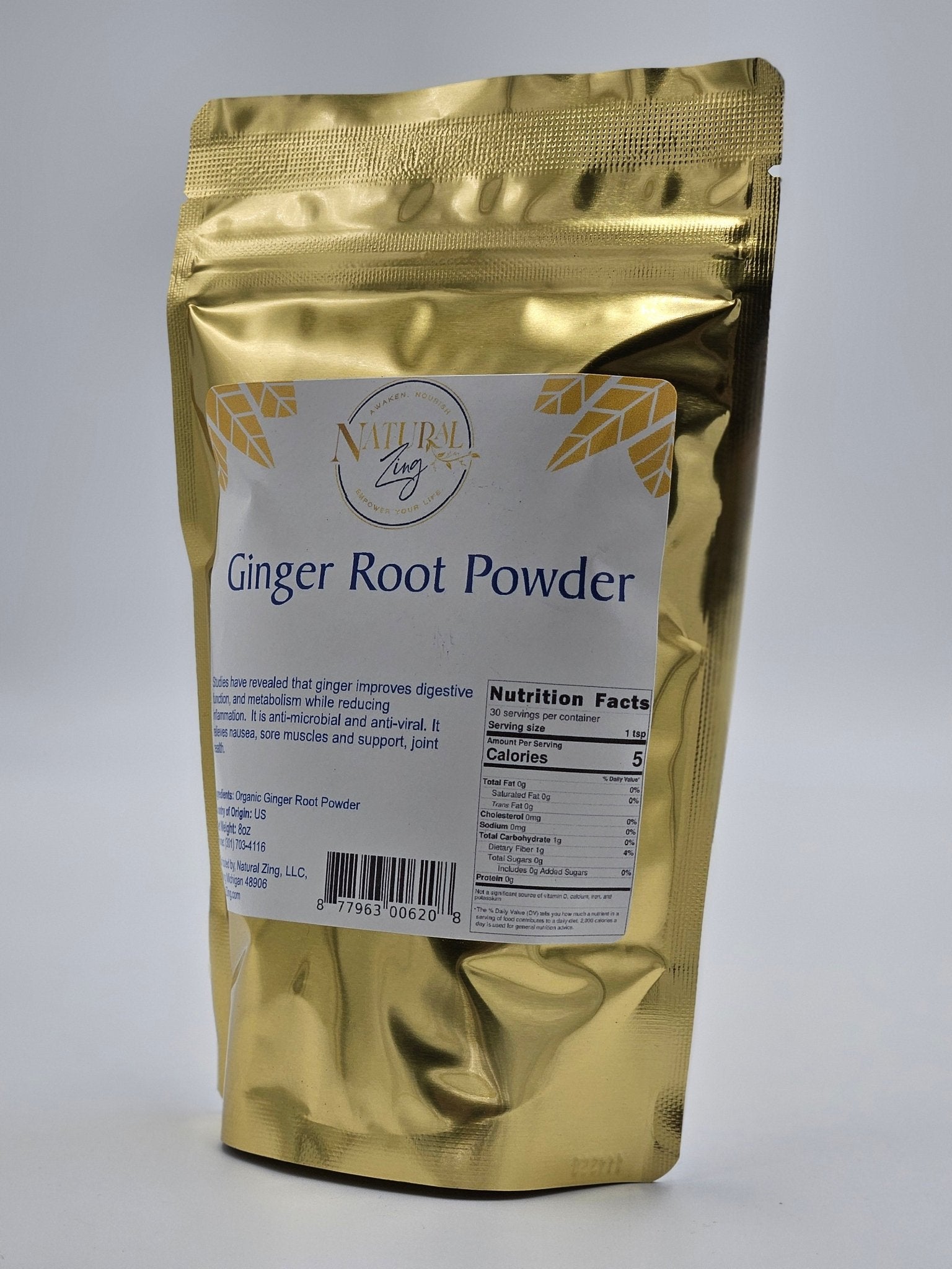 Ginger Powder 8 oz - Natural Zing