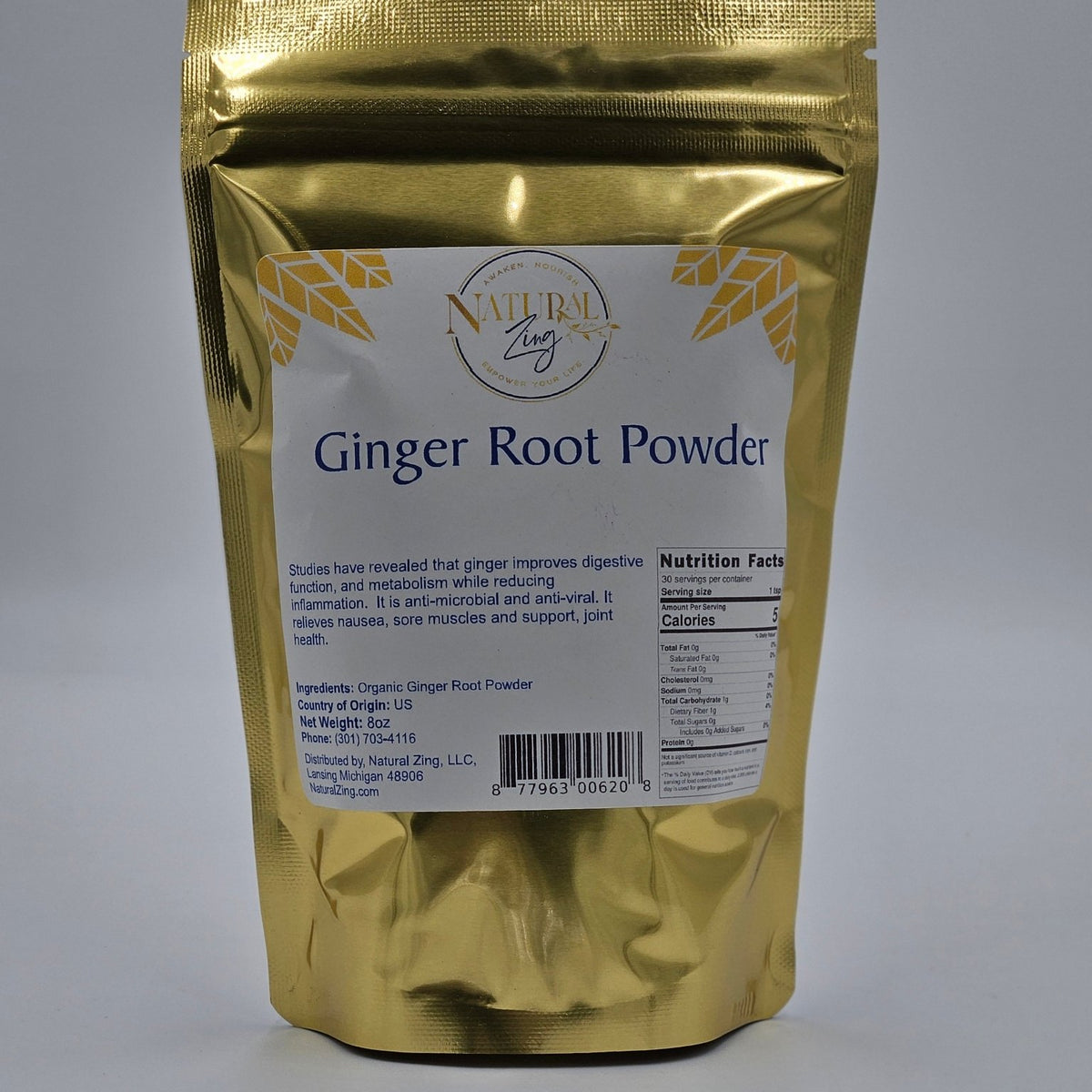 Ginger Powder 8 oz - Natural Zing