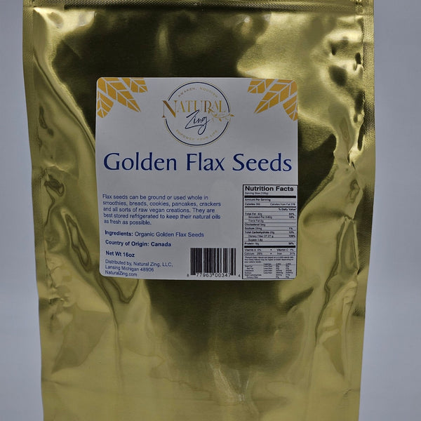 Golden Flax Seeds 16 oz - Natural Zing