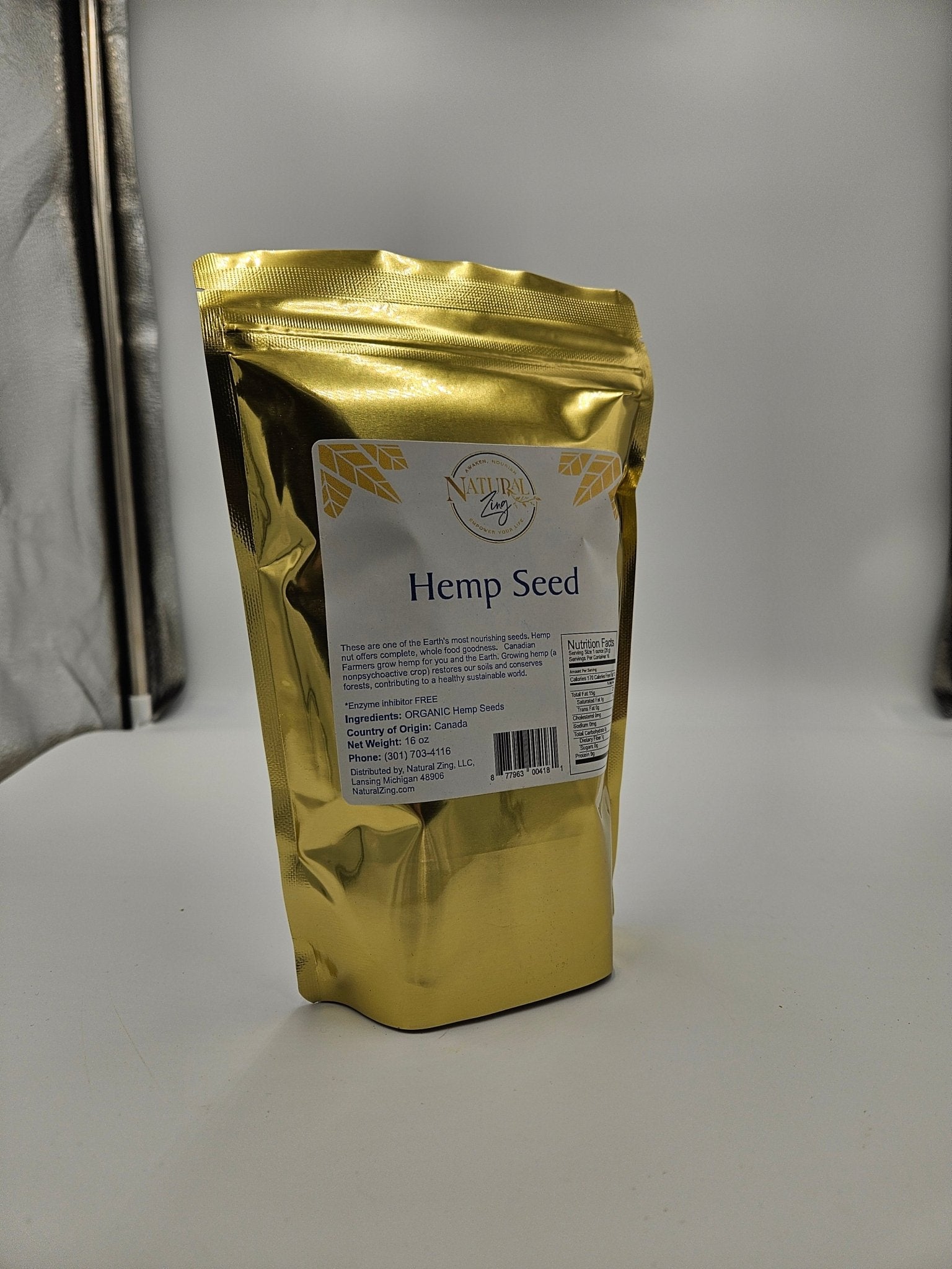 Hemp Seed Nut (Hulled) 16 oz - Natural Zing