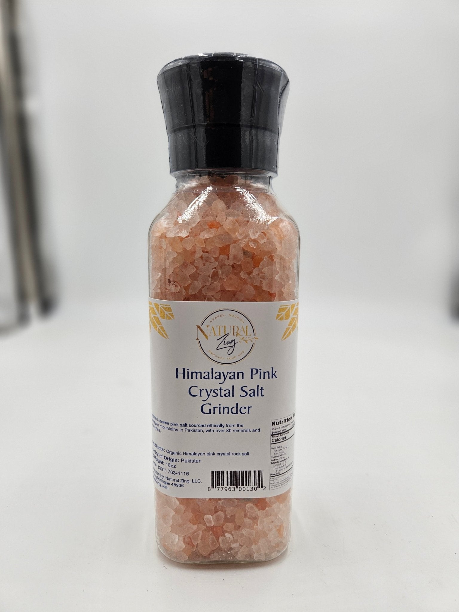 Himalayan Pink Coarse Crystal Salt Grinder Jar