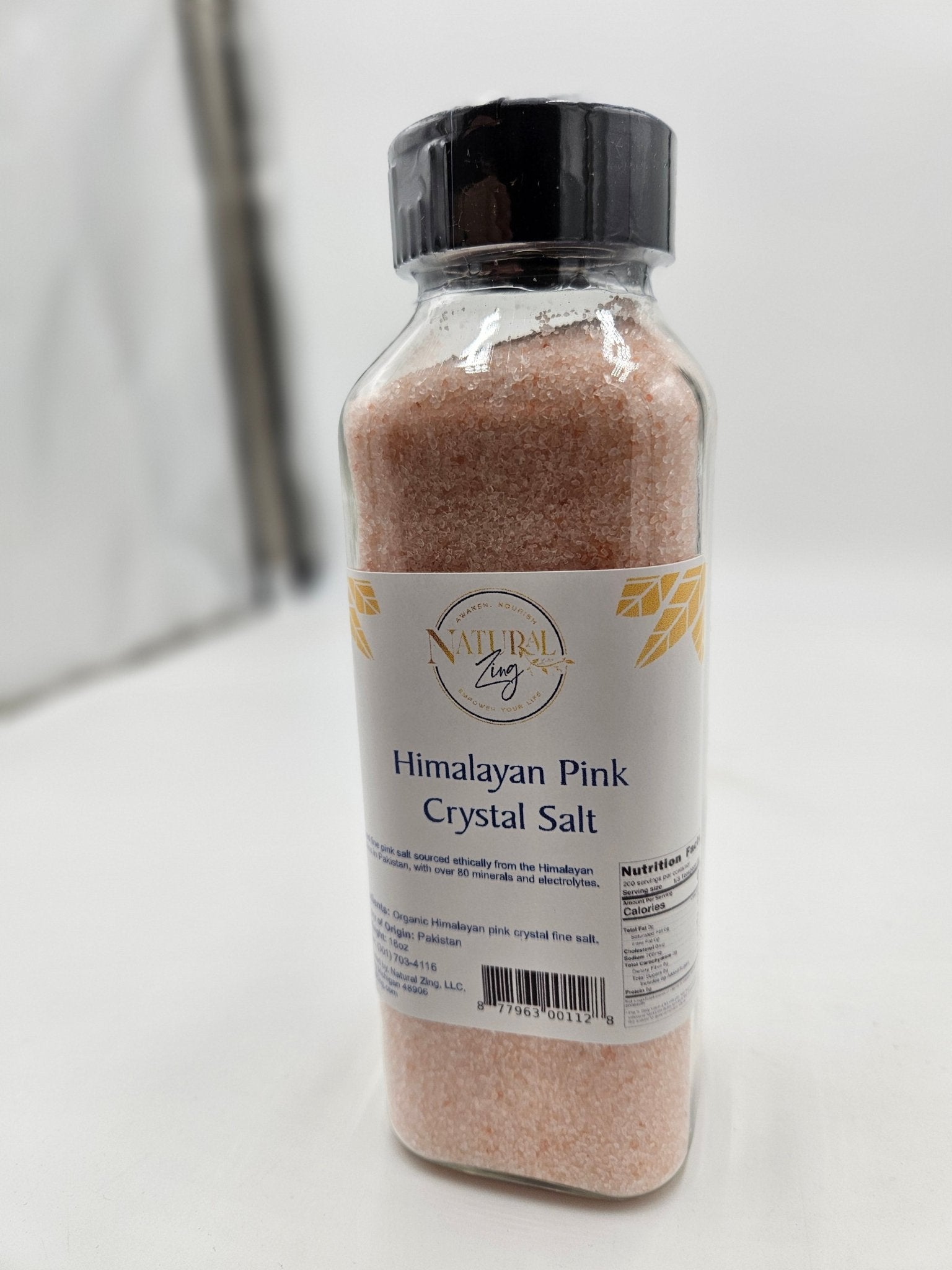 Himalayan Pink Crystal Salt (fine ground) 18 oz Shaker Jar