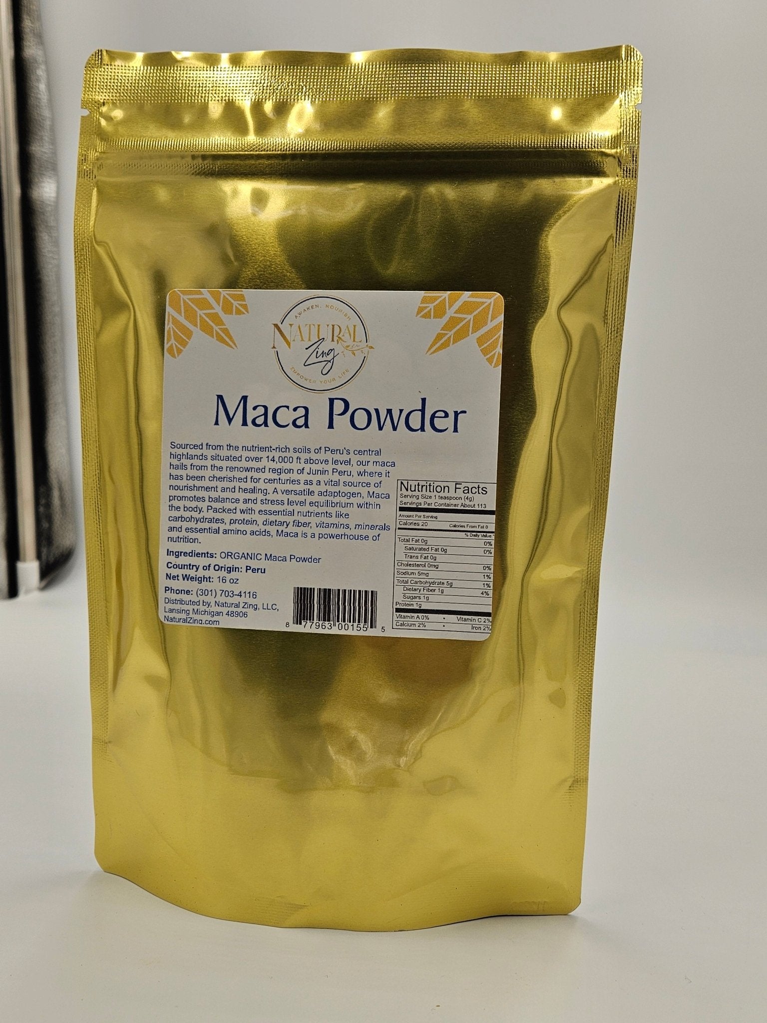 Maca Powder 16 oz - Natural Zing