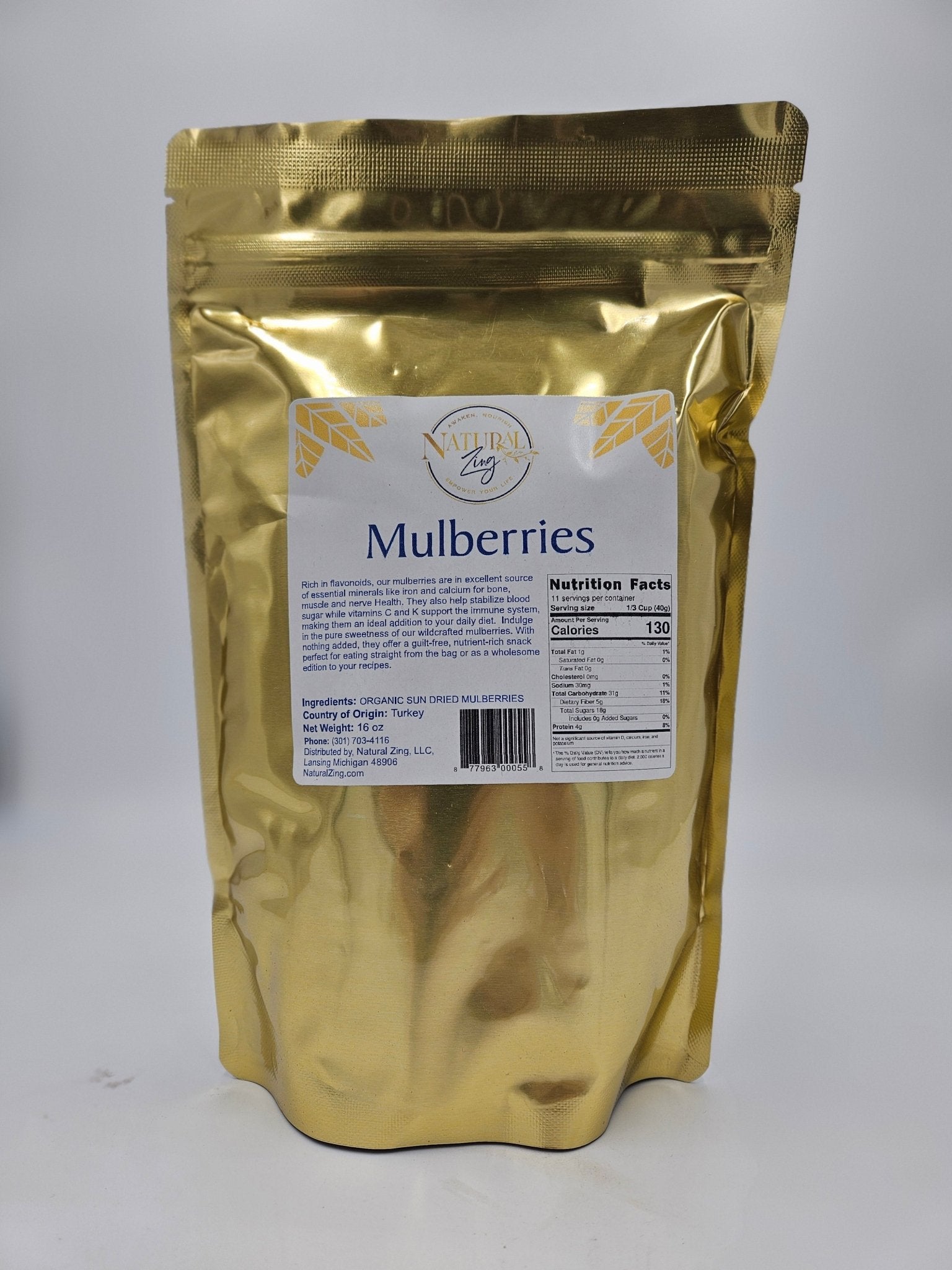 Mulberries, Sun Dried 16 oz