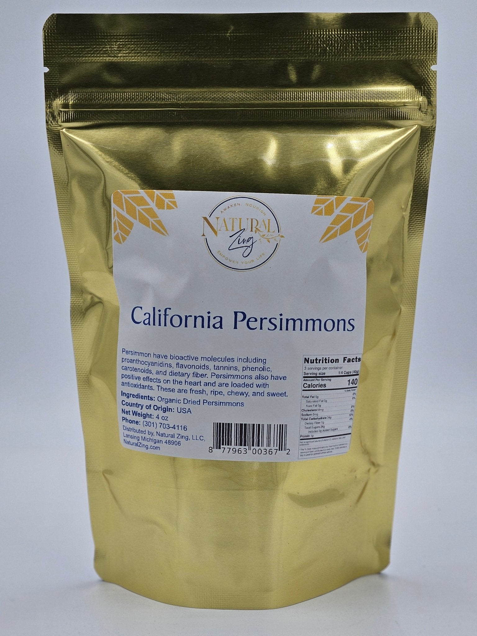 Persimmon, Dried 4 oz