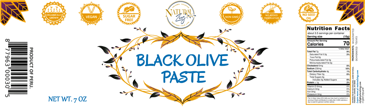 Peruvian Black Olive Paste 7 oz - Natural Zing