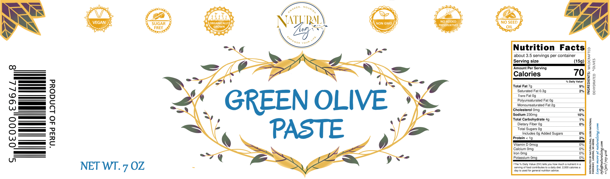 Peruvian Green Olive Paste 7 oz