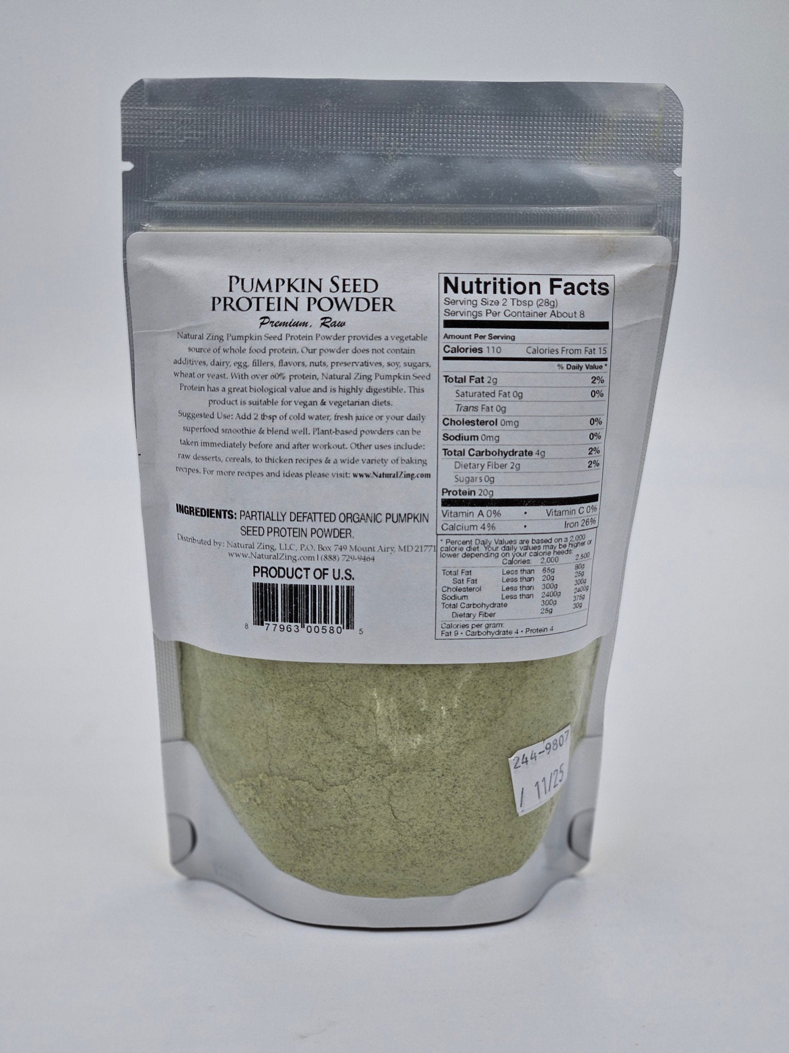Pumpkin Seed Protein Powder 8 oz