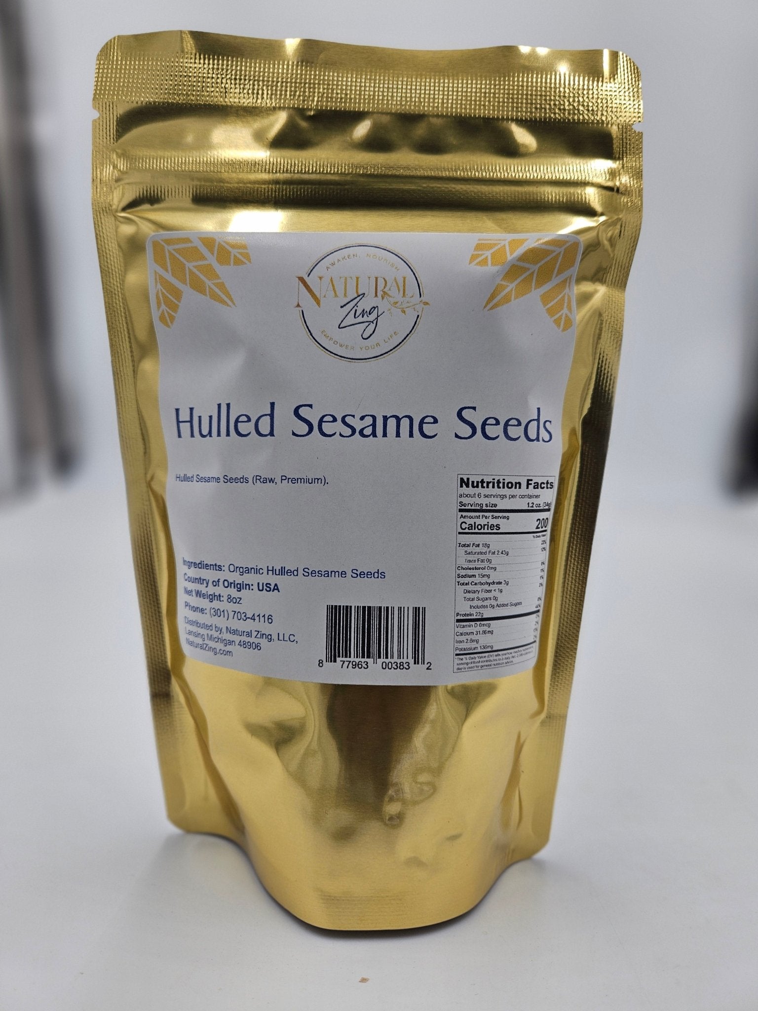 Sesame Seeds (hulled) 8 oz - Natural Zing