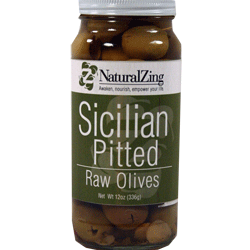 Sicilian Style Olives, Pitted 12 oz