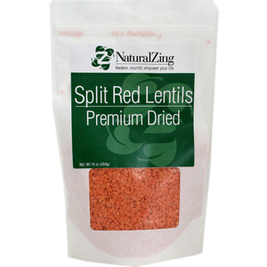 Split Red Lentils 16 oz - Natural Zing