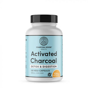 USP Coconut Activated Charcoal Capsules, 260 mg, 125 ct. - Natural Zing