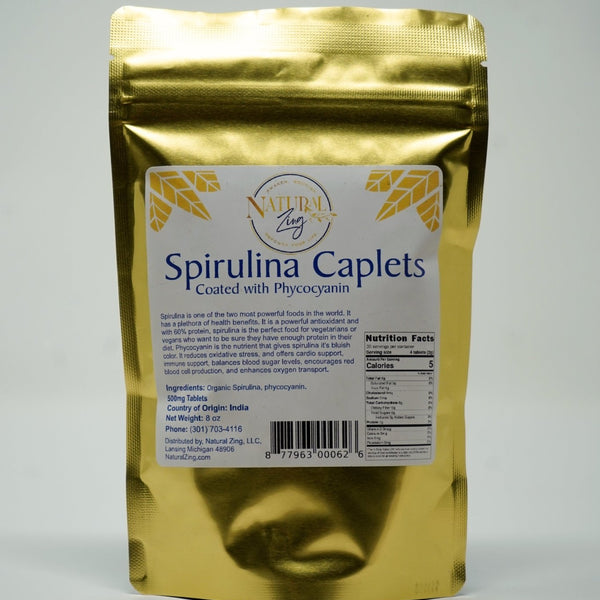 Zura Blue Spirulina Tablets, 8 oz, 500 mg - Natural Zing